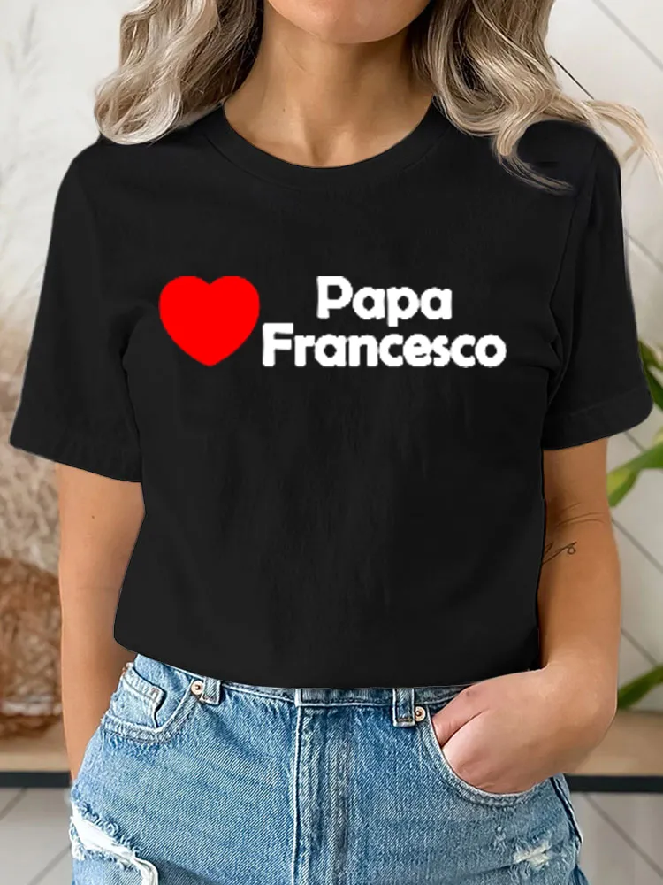 Women's Pope Francis Cotton Casual T-Shirt