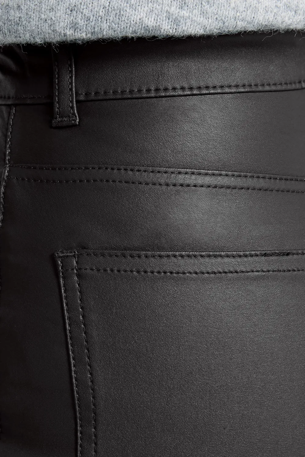 Faux Leather Pants with Pockets