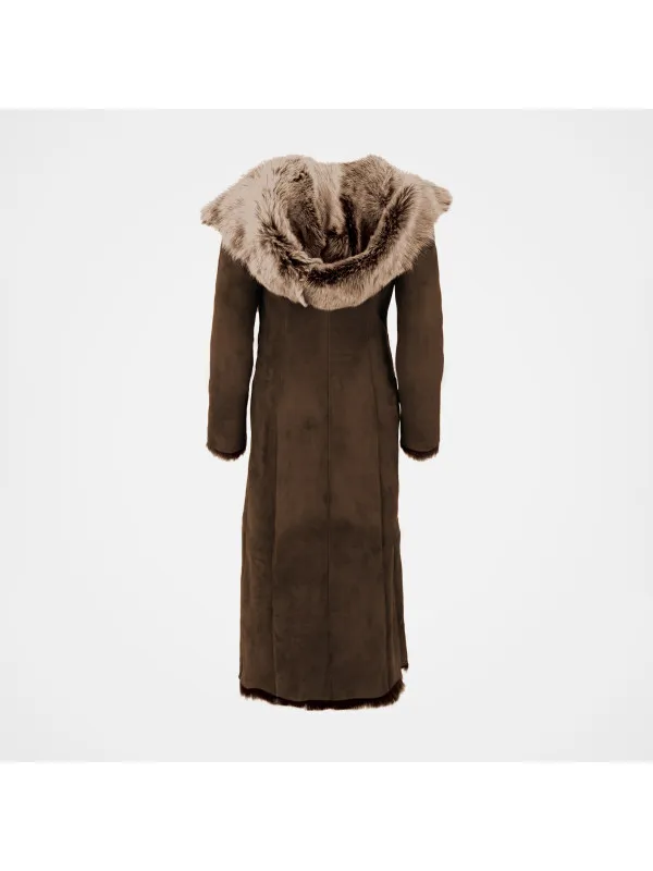 Premium toskana sheepskin hooded jacket