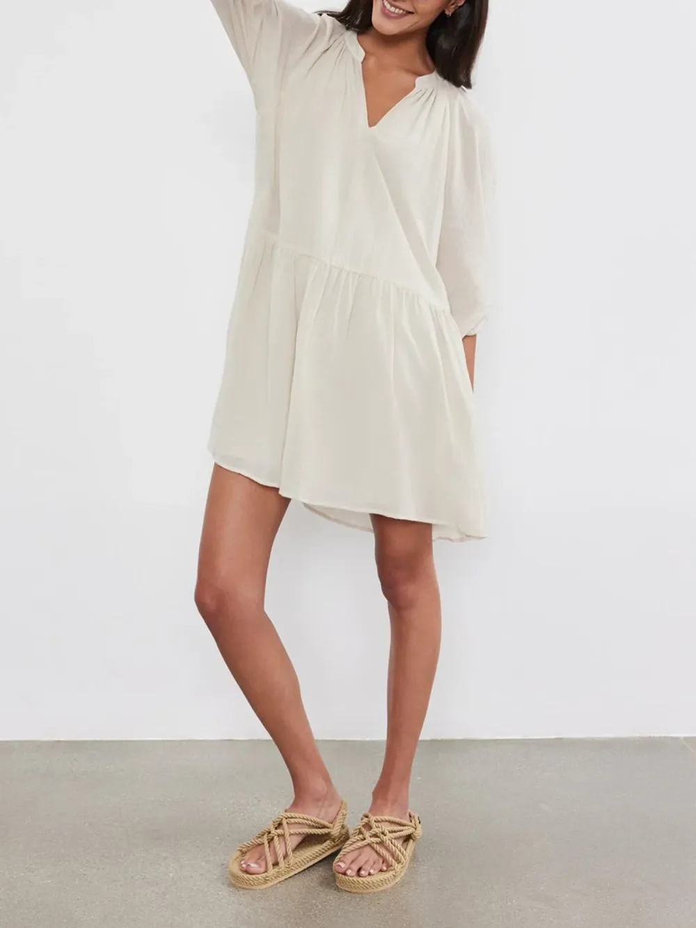 Daily Cotton V-neck Dress