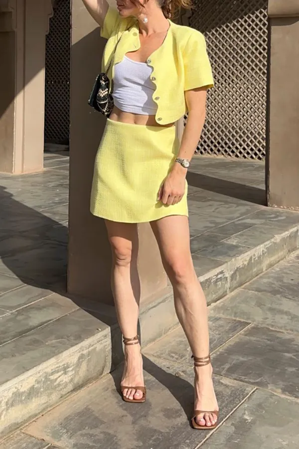 Bright Yellow Mini Skirt