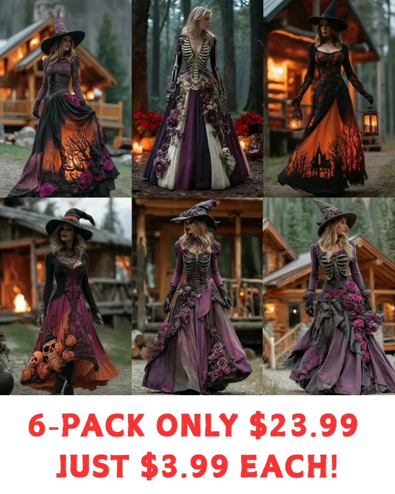 Witch’s Midnight Gown– 6-PACK ONLY $23.99