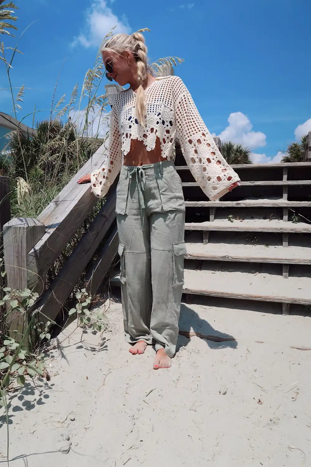 Utility Wide Leg Linen Pants