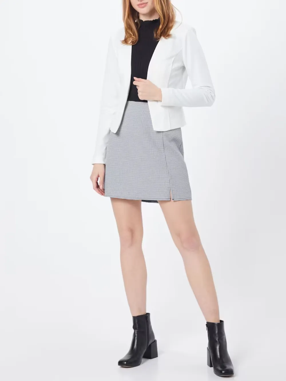 Plain Colored Collarless Blazer