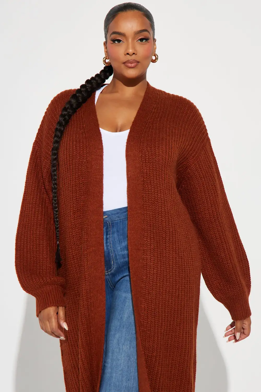 Couch Cuddles Long Cardigan - Brown