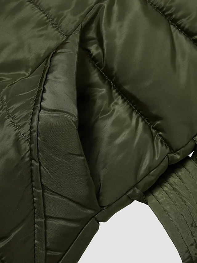 Women's Winter Jacket Puffer Jacket Hoodie Jacket Outdoor Street Daily Winter Fall Long Coat Regular Fit Windproof Warm Sports Streetwear Casual Jacket Long Sleeve Solid Color Rust Red caramel