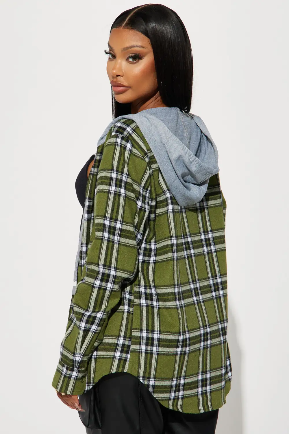 Stevie Plaid Shirt - Green/combo