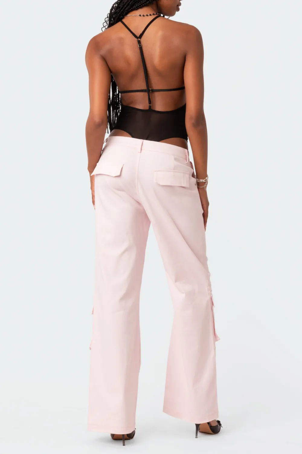 Open Back Sheer Mesh Bodysuit