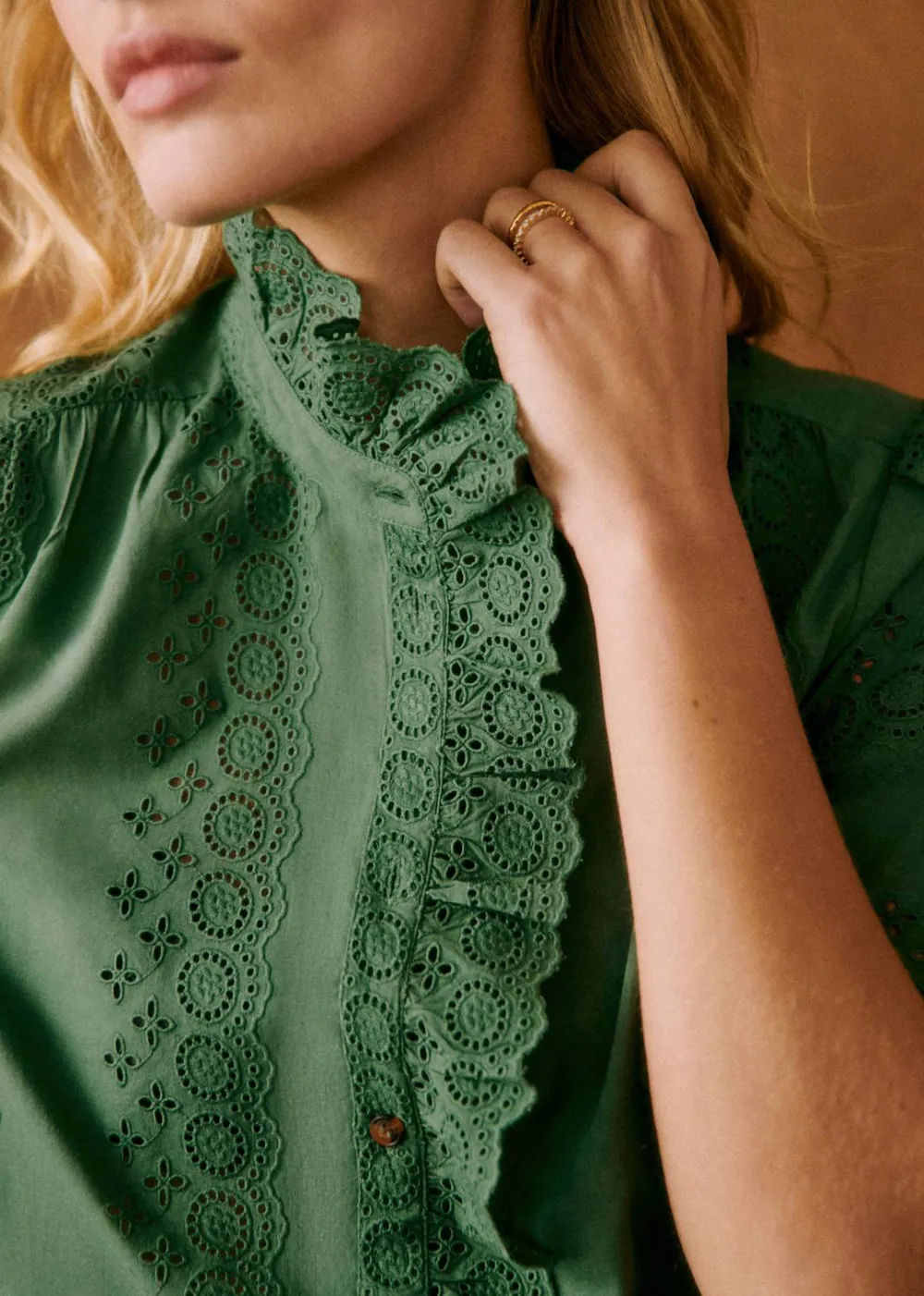 Embroidered Short Sleeved Shirt