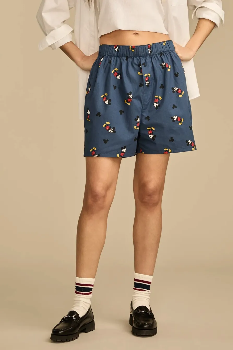 Elastic Waist Mickey Friends Printed Short