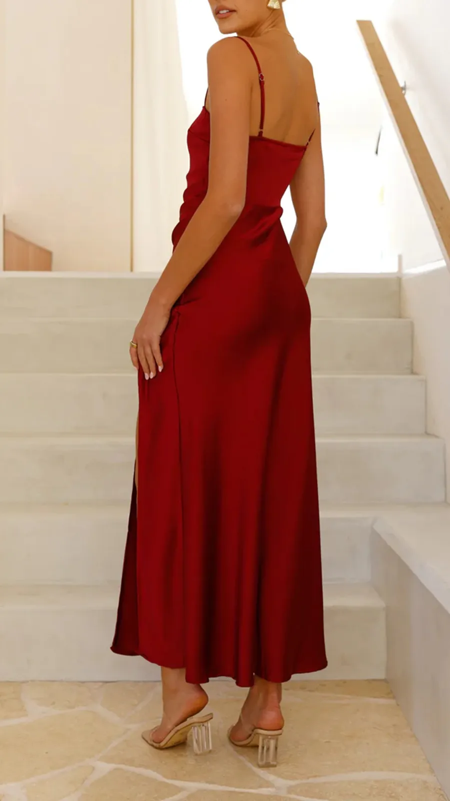 Square Neckline Maxi Dress