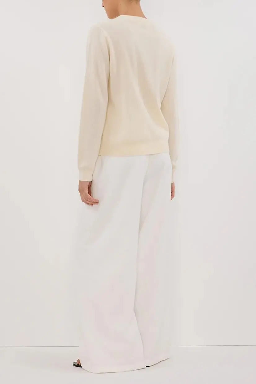 CREAM CASHMERE KNIT JUMPER