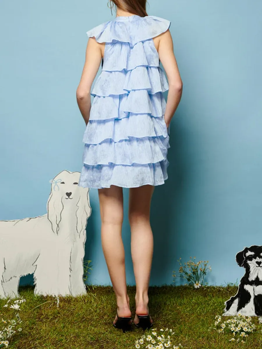 Modern Elegance Ruffle Mini Dress