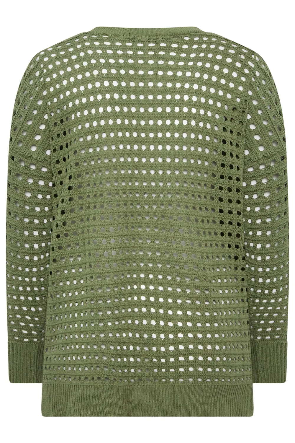 YOURS Curve Black Side Split Crochet Jumper