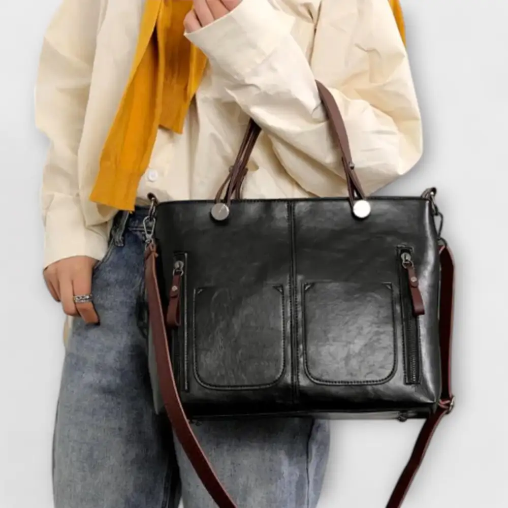 Textured Suede Handbag
