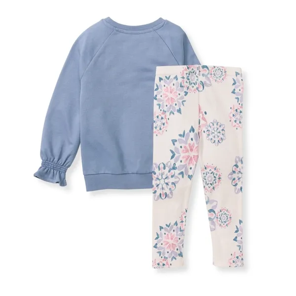 Homemade Snowflakes Girl Top and Pants Set