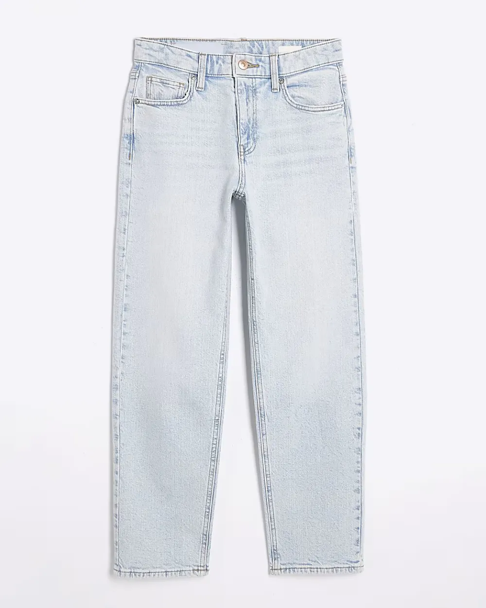 Women's Slim Straight Blue Trousers