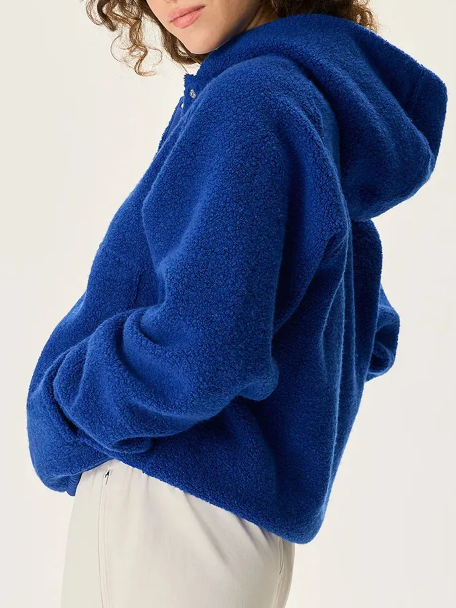 Fleece Snap Up Hoodie