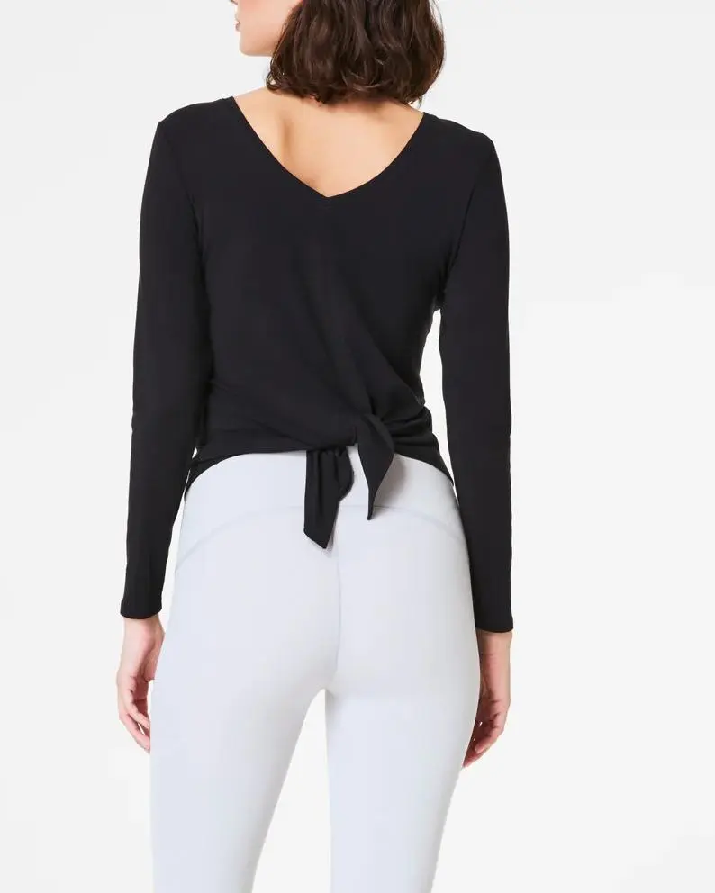 Long Sleeve Convertible Tie Top