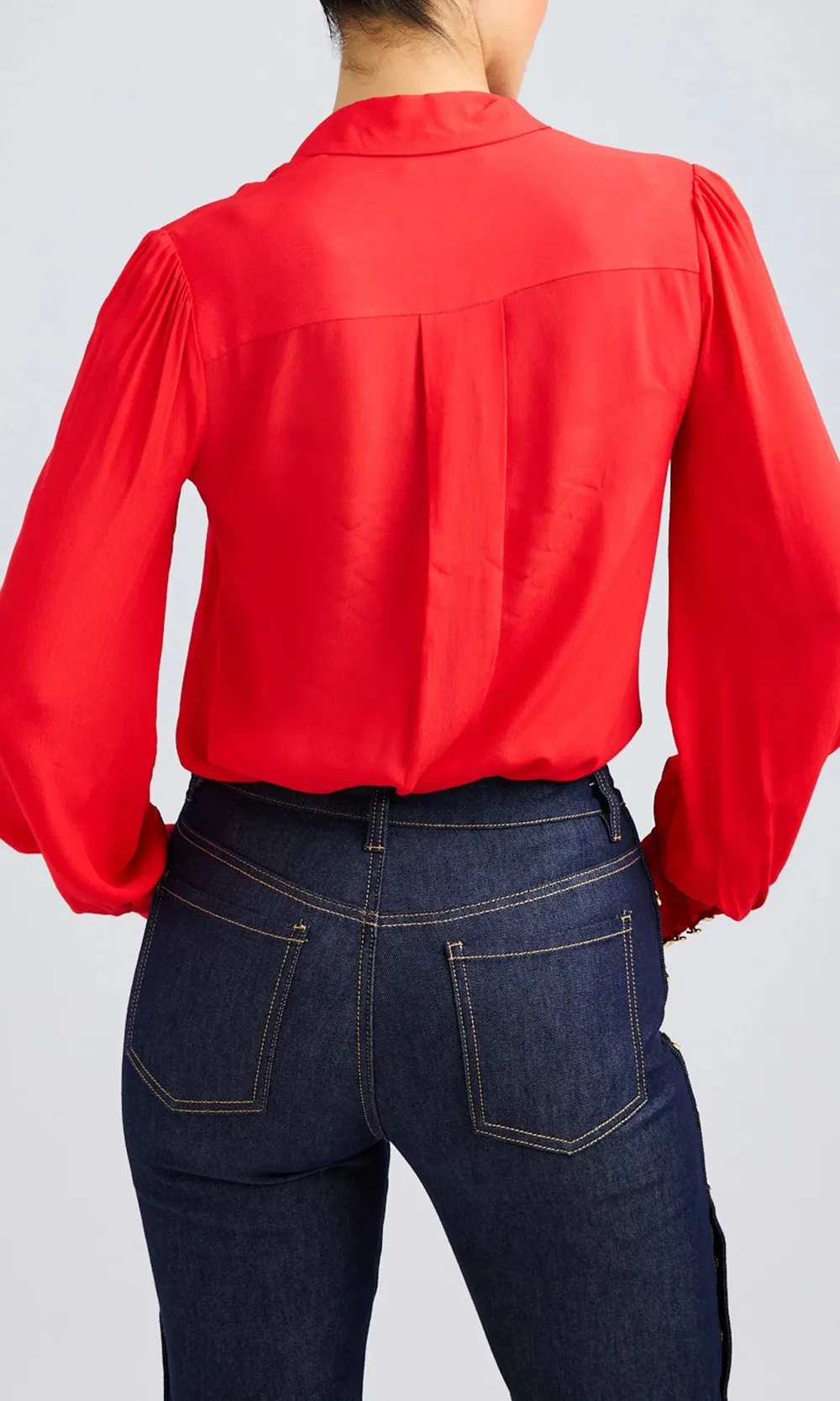 Button Long Sleeve Blouse