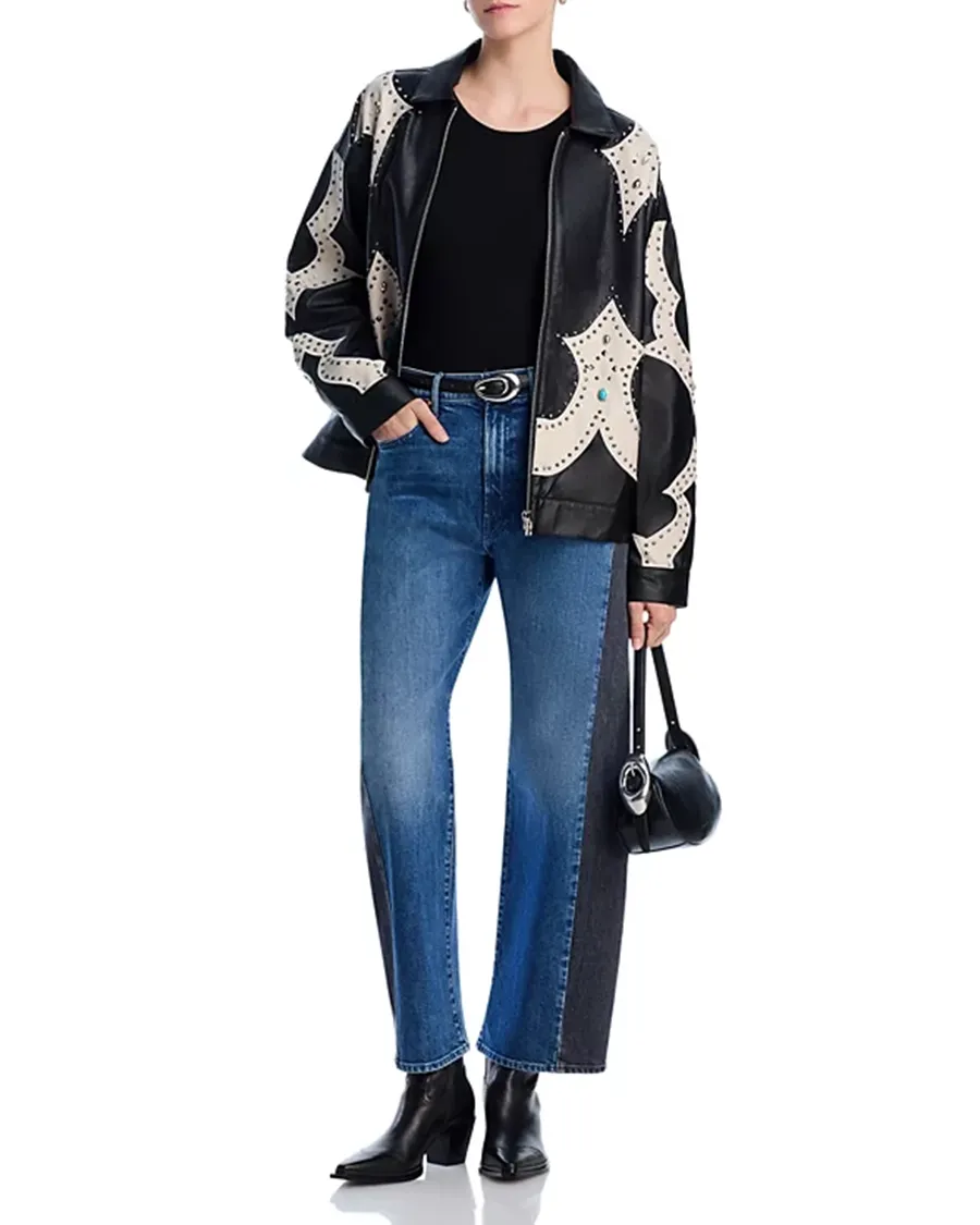 The Zip Faux Croc Jacket