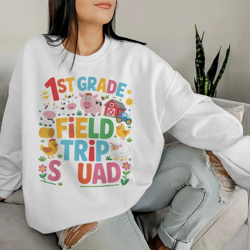 Farm Trip Field Trip Squad Farm Visit 1St Grade Women Sweatshirt