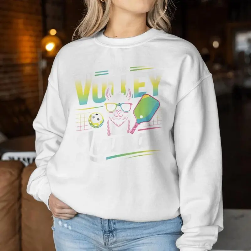 The Volley Llamas Pickleball Llama Women Sweatshirt