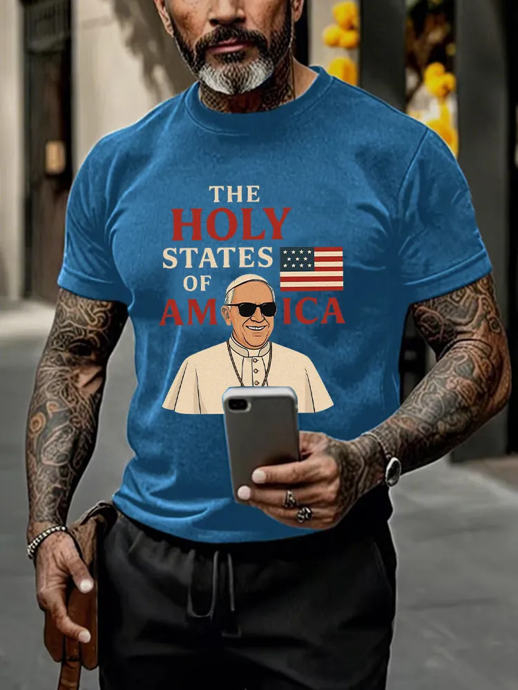Men'S The Holy States Of America Printed T-Shirt