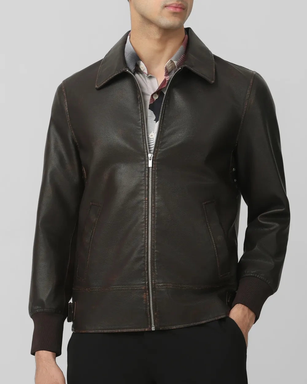 Retro Slim Comfortable Punk Biker Olive Jacket