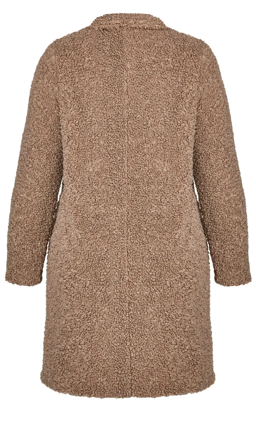 Evans Brown Teddy Shearling Midi Jacket