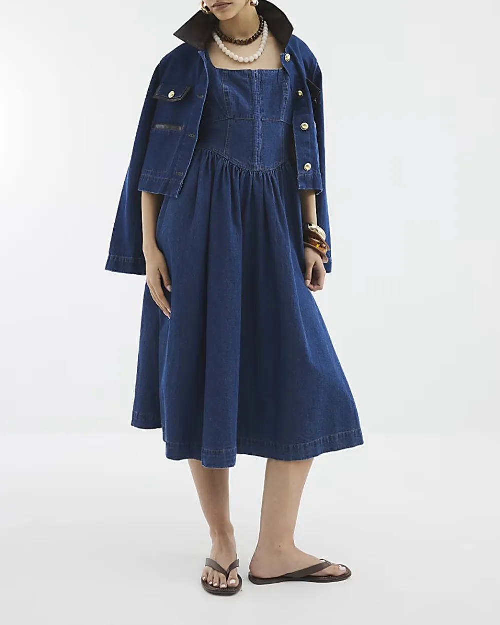 Pure Cotton Denim Dresses For Women