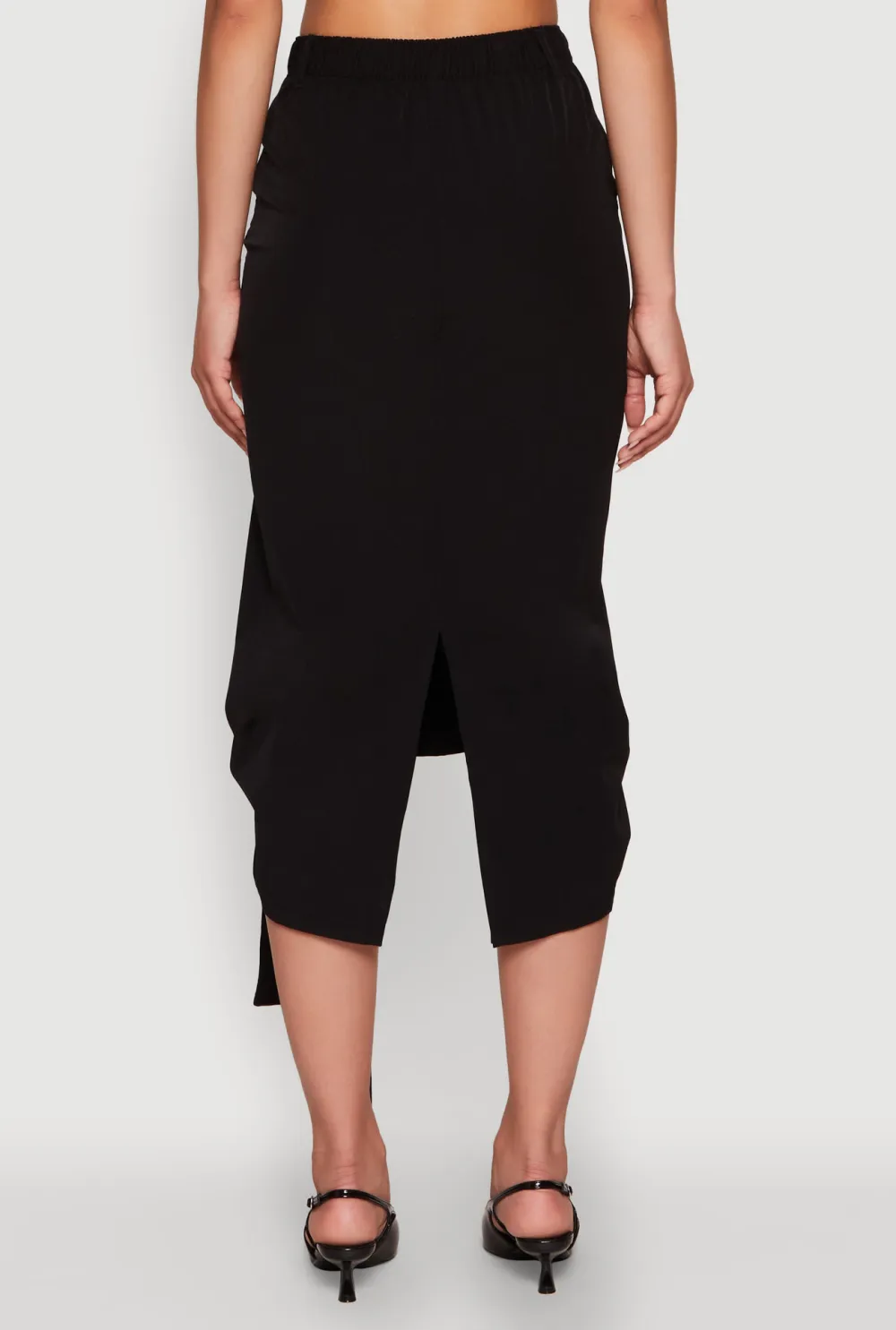 Mid Length Slit Skirt