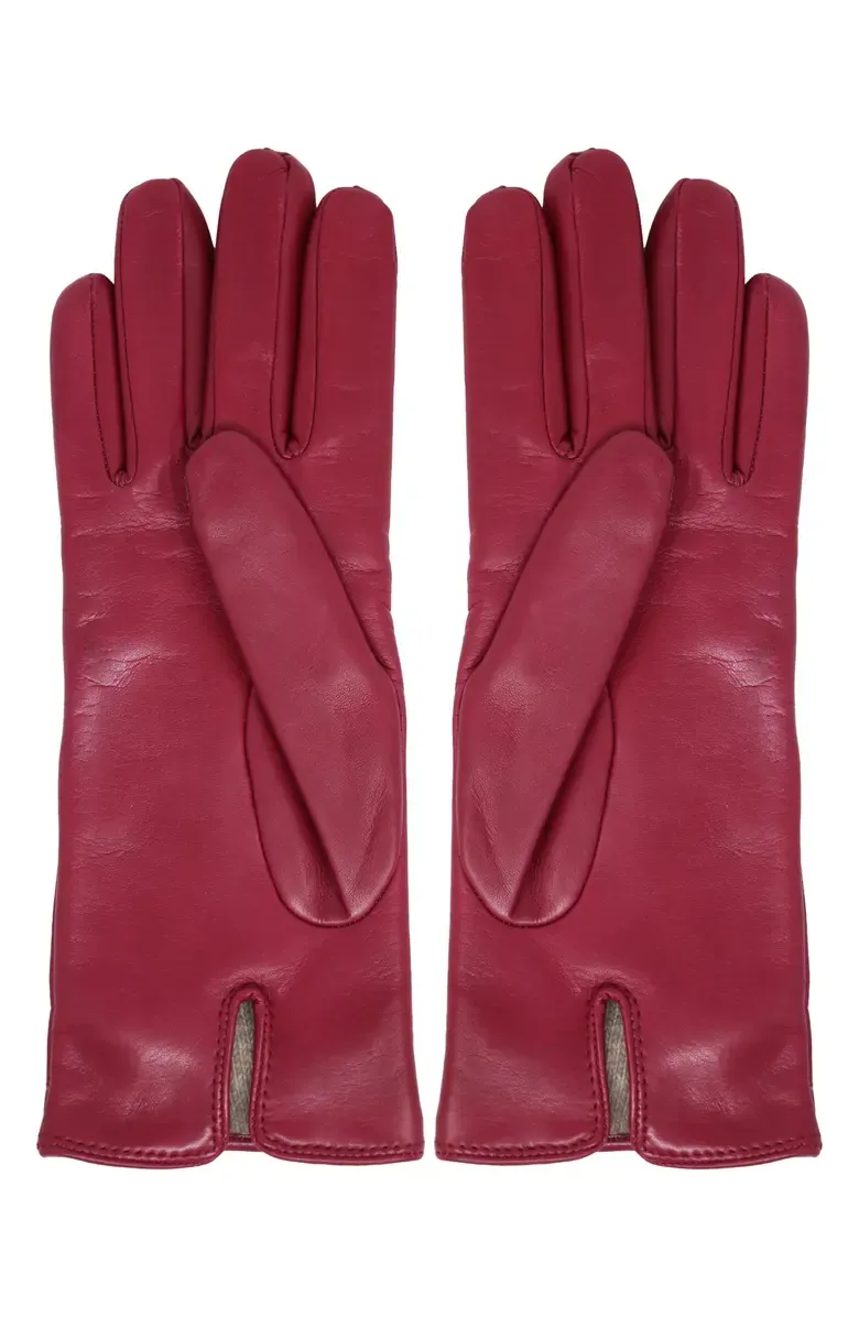 Horsebit Cashmere Lined Leather Gloves