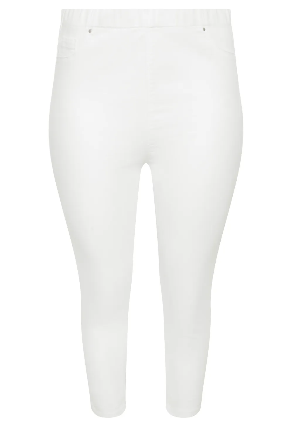 YOURS Curve White Cropped Stretch JENNY Jeggings