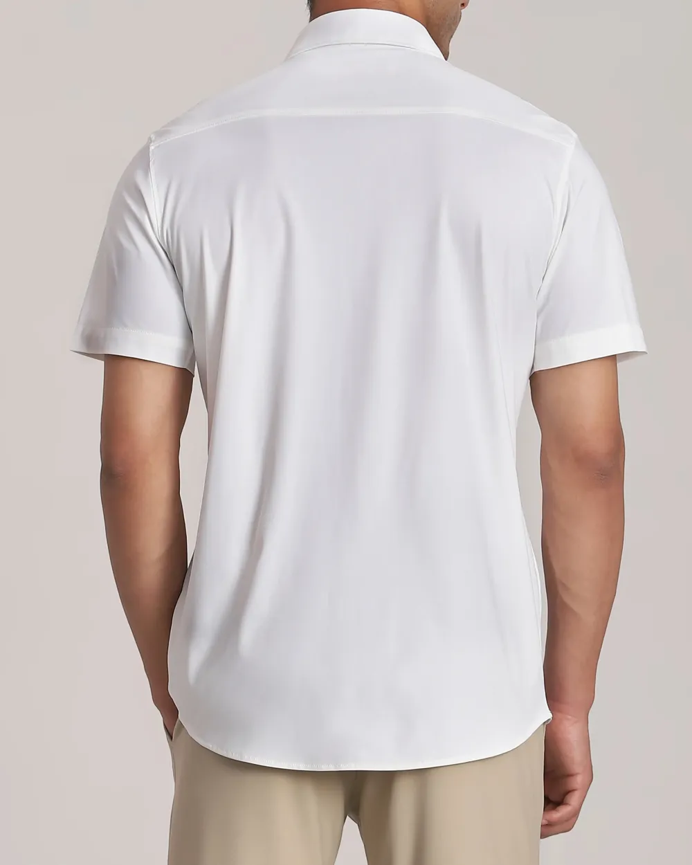 Leisure Simple Slim-Fit Breathable White Shirt