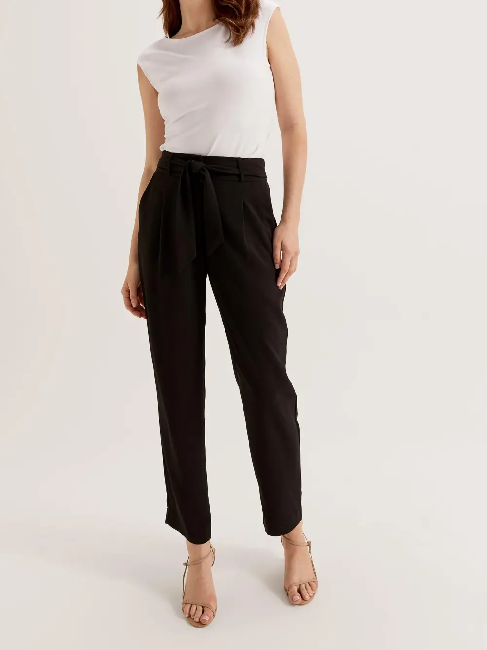 White Basic Boat Neck Top