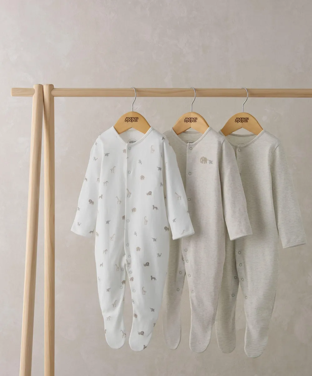 Born Wild Sleepsuits (Set of 3)