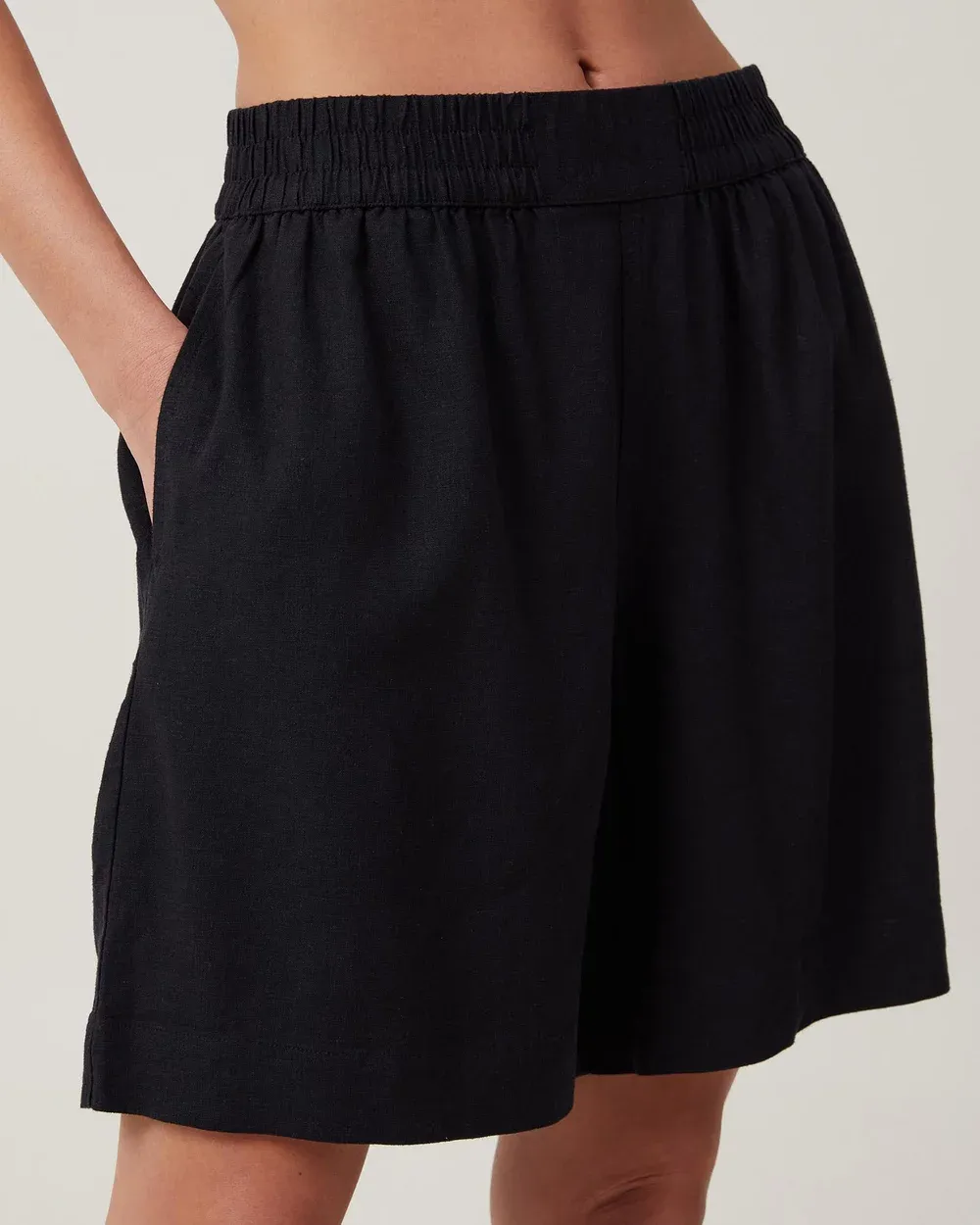 Black Longline Shorts