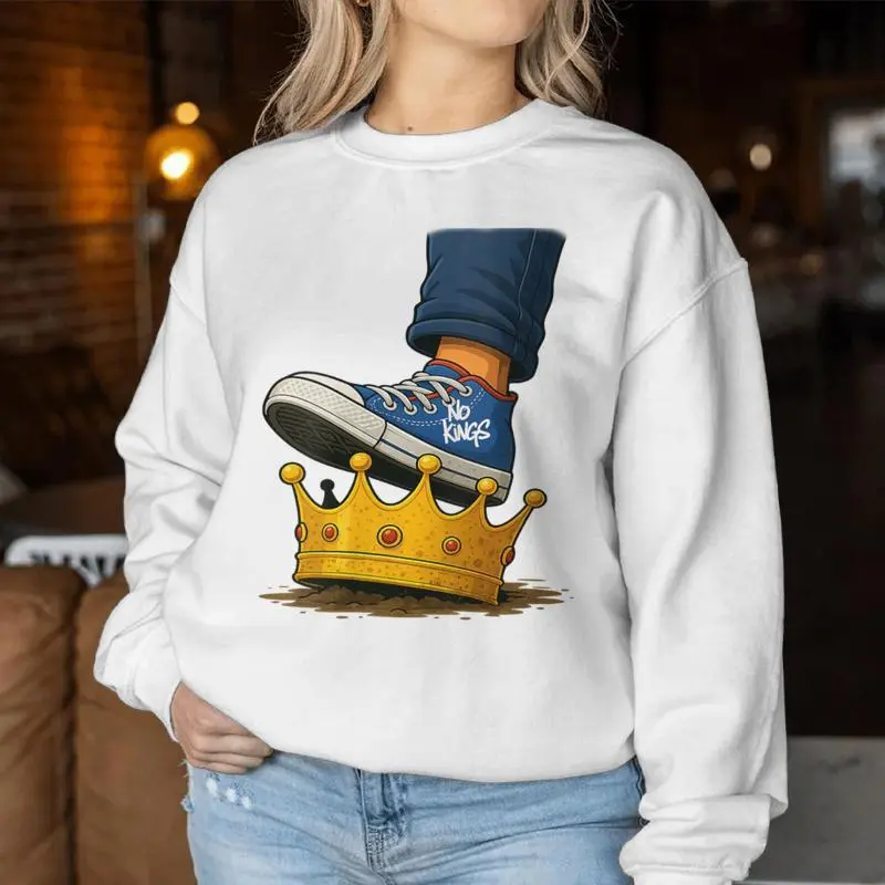 No Kings Shoe On Crown Women Sweatshirt