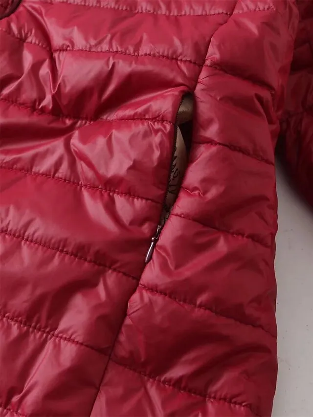 Women's Parka Quilted Coat Fleece Lined Sherpa Jacket Fall Long Coat Winter Puffer Jacket Windproof Warm Heated Coat Stylish Casual Jacket Long Sleeve Plain Full Zip Black