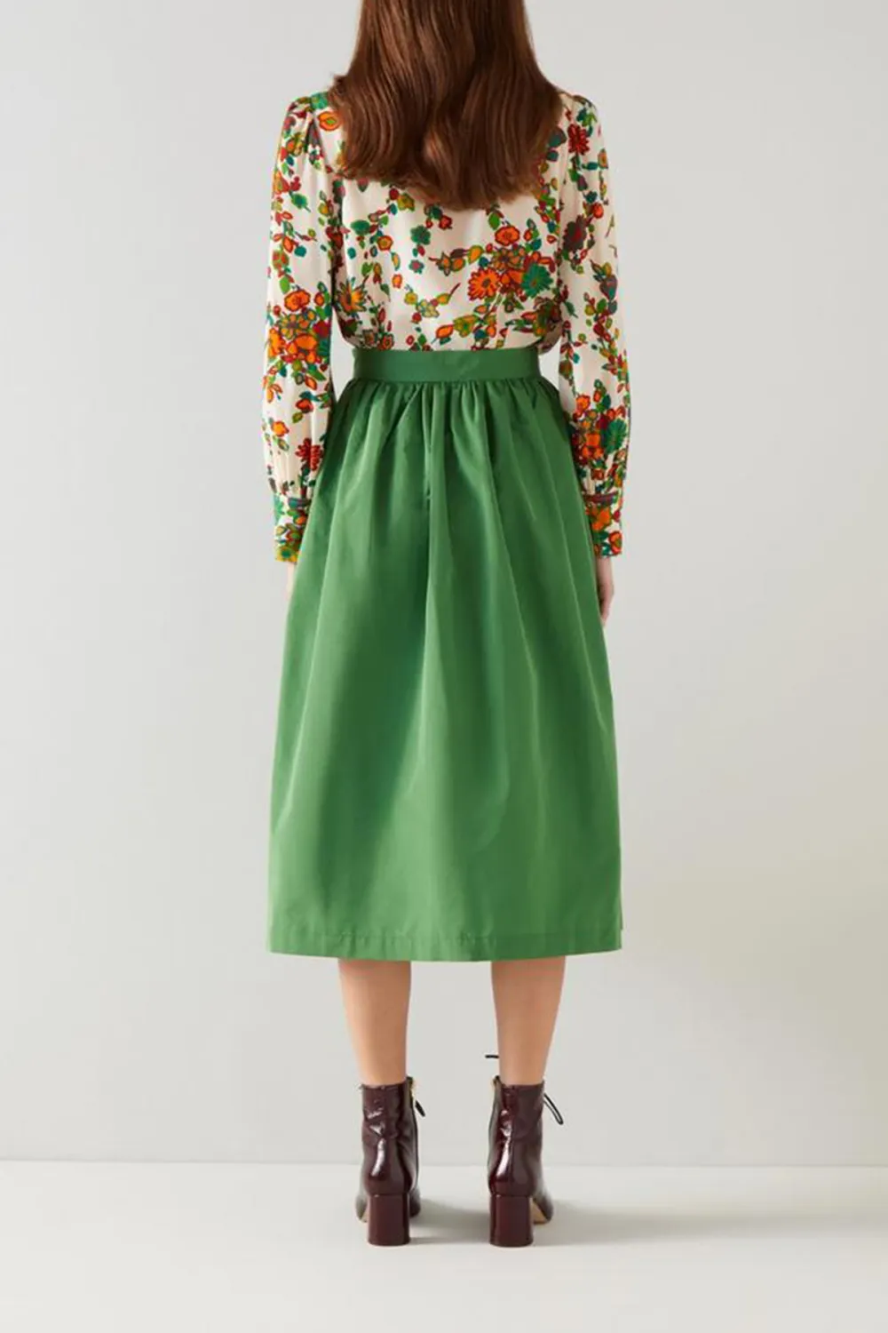 Colorful Floral Print Long Sleeve Button Down Shirt