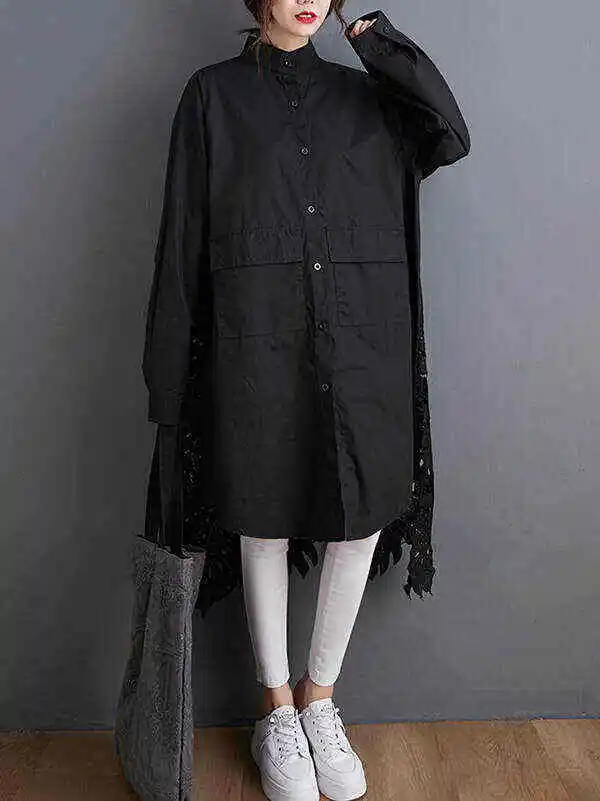 Original Solid Irregularity Hollow Dress