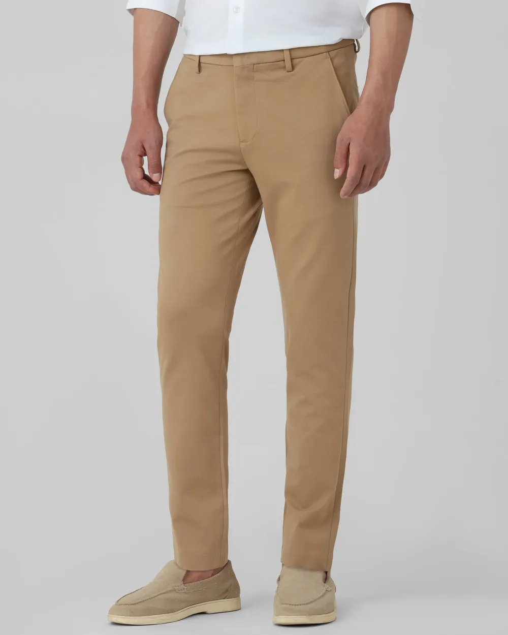 Classic Daily Slim-Fit Straight-Leg Khaki Trousers