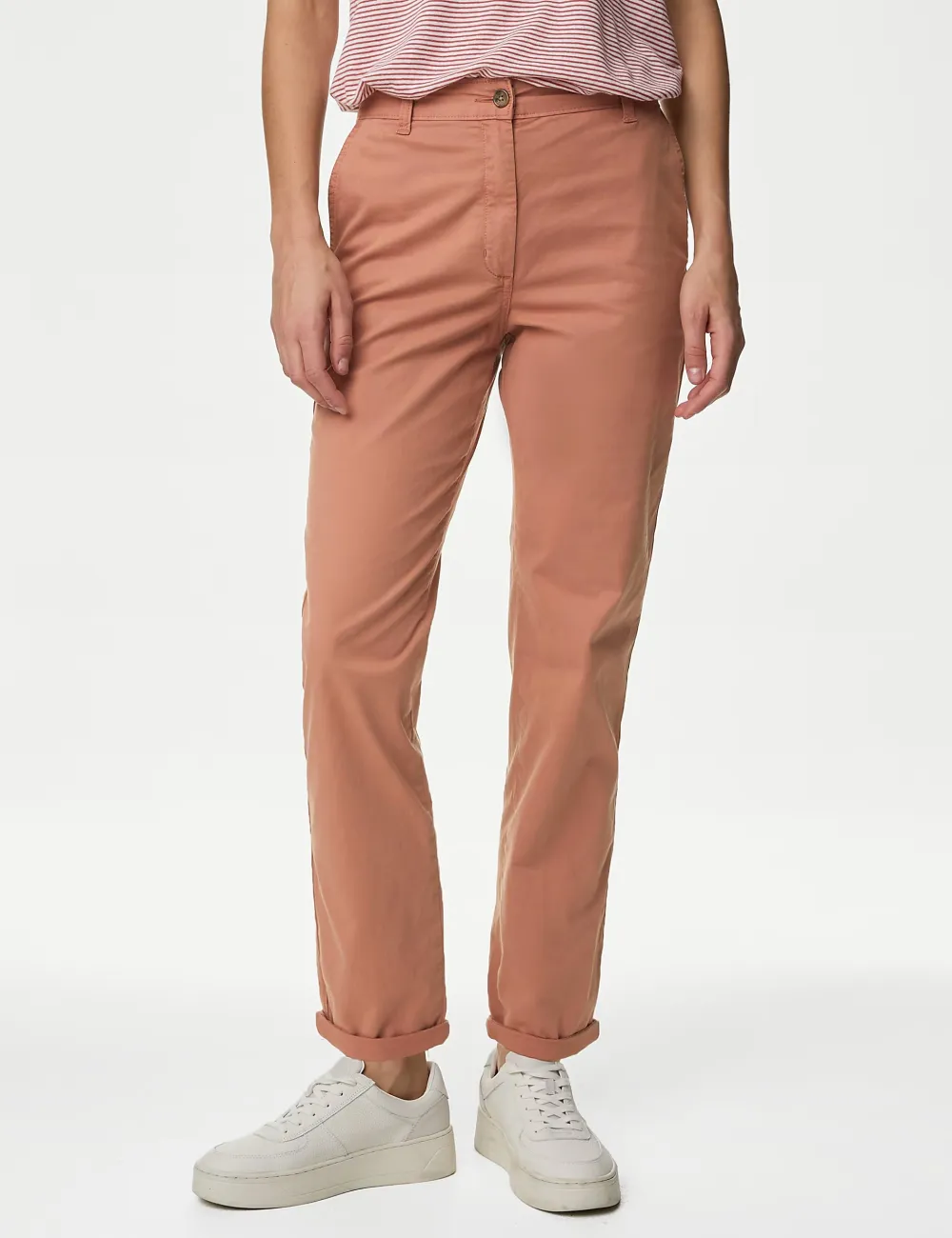 Cotton Rich Tea Dyed Slim Fit Chinos Grey