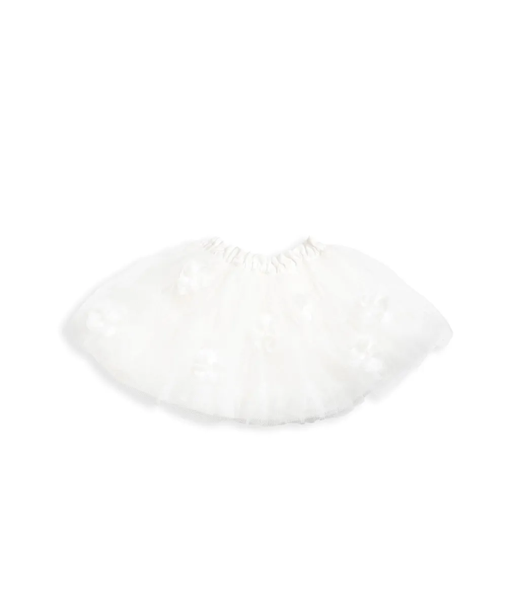 3D Flower Tutu - White