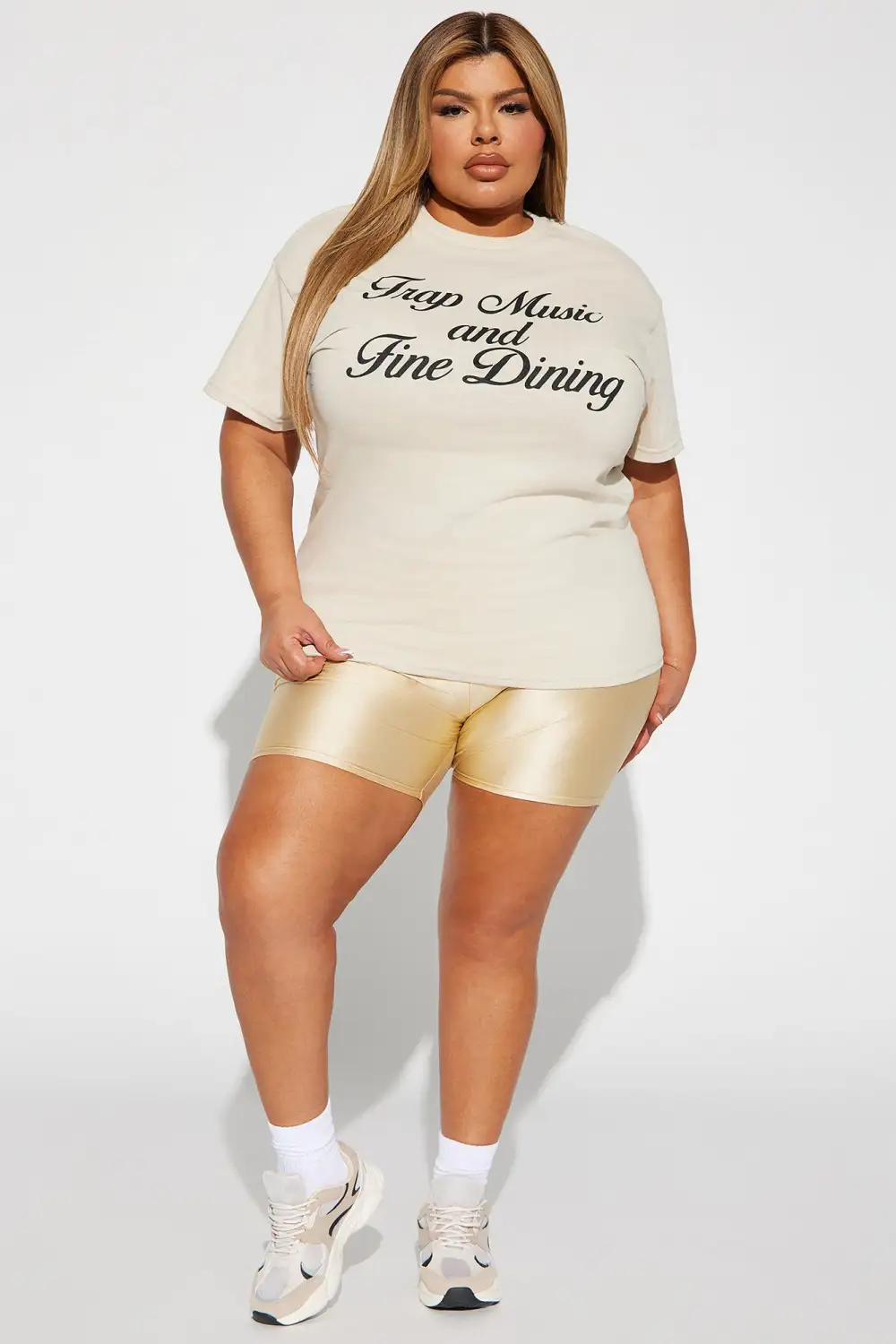 Finer Things In Life Graphic Tee - Beige
