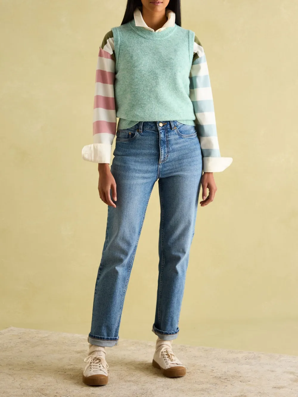 Pink Casual Style Knitted Vest