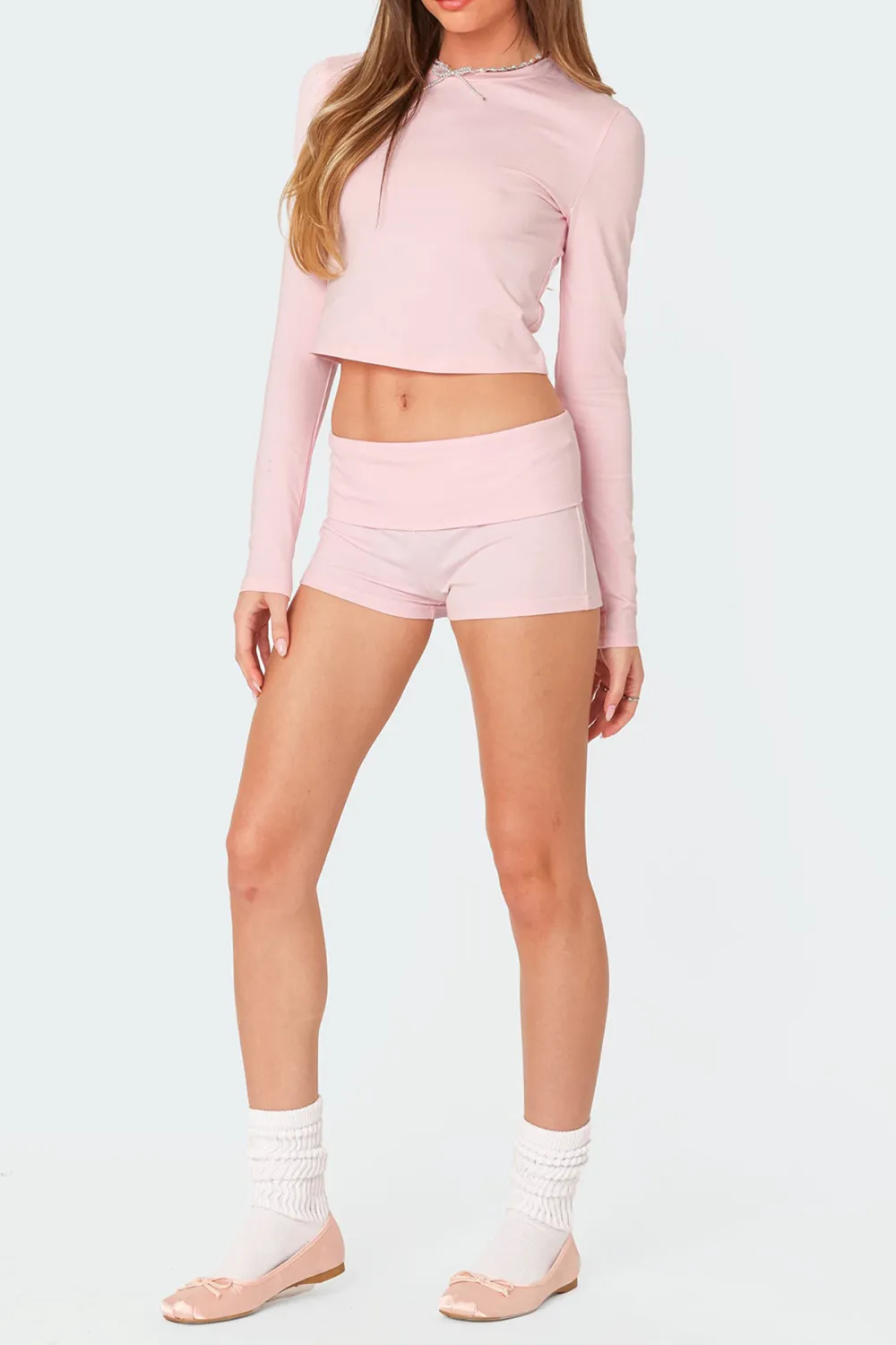 Fold Over Casual Shorts