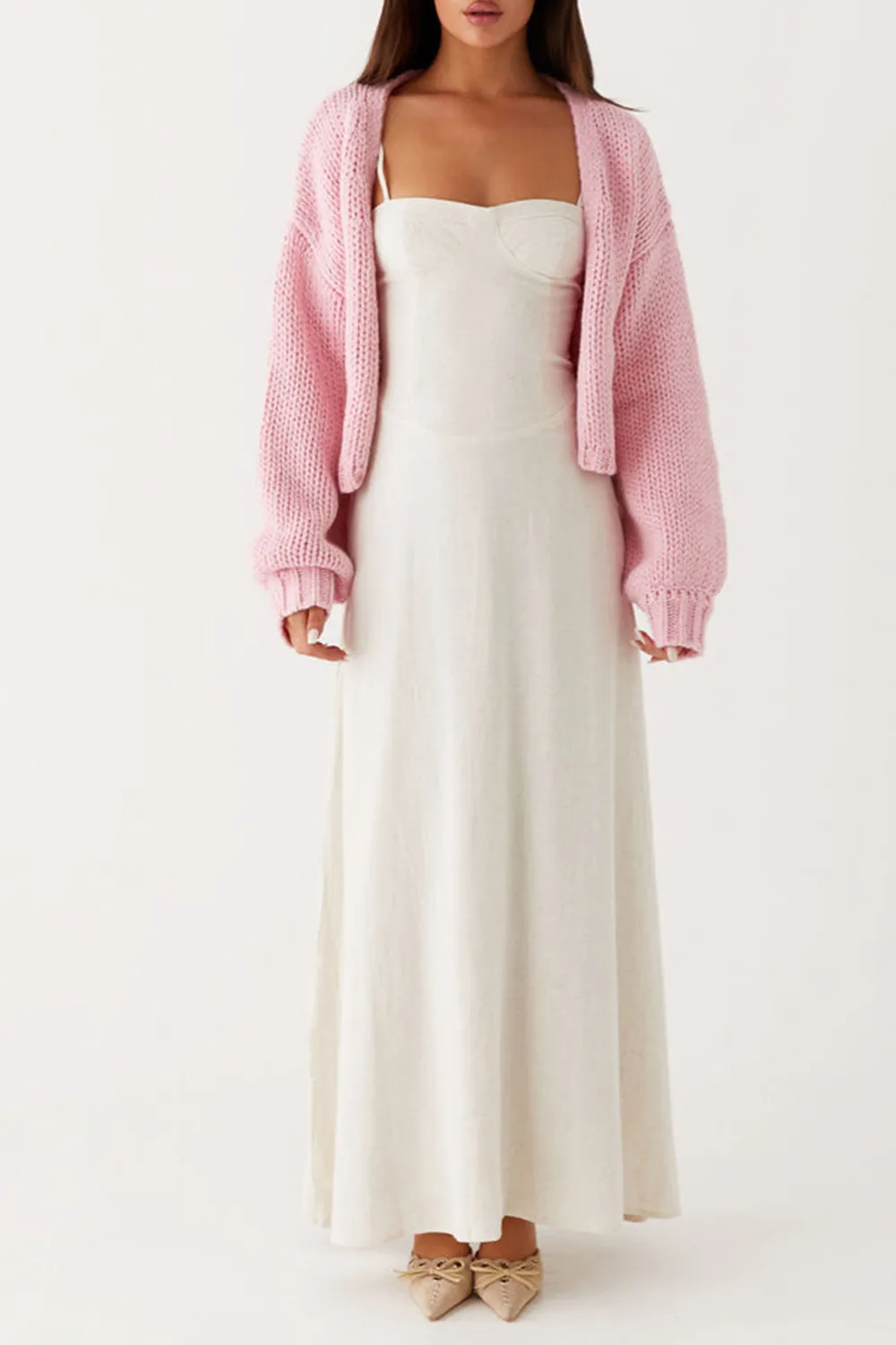 Jasleen Knit Cardigan - Pink