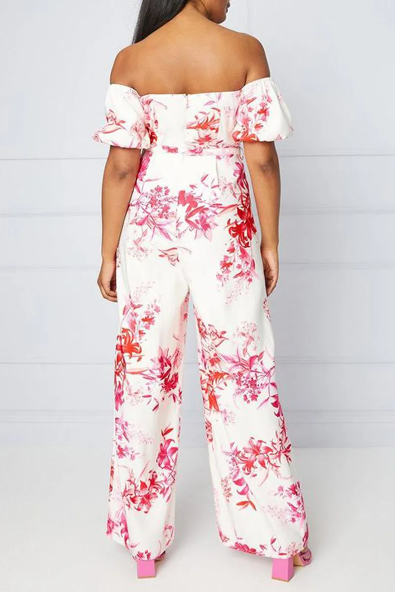Casual Style Tropical Floral Jumpsuit